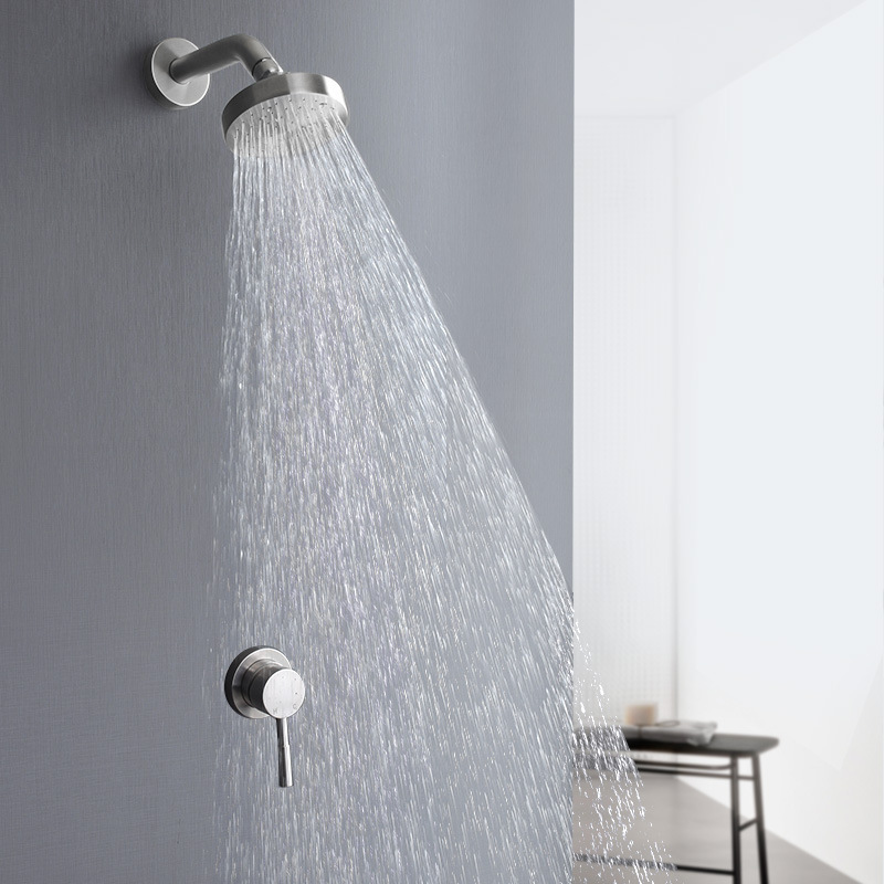 Concealed wall-mounted shower head set, stainless steel brushed gold shower head, simple LA2004 Application Scenario