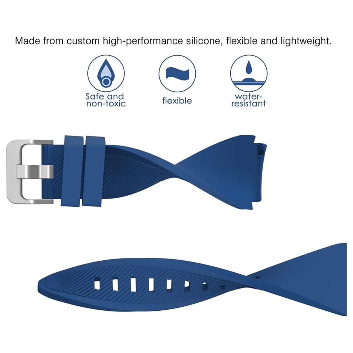 Compatible with Samsung S3 twill silicone strap 20/22mm, quick-release lugs, official same single-color silicone strap from Huawei Application Scenario