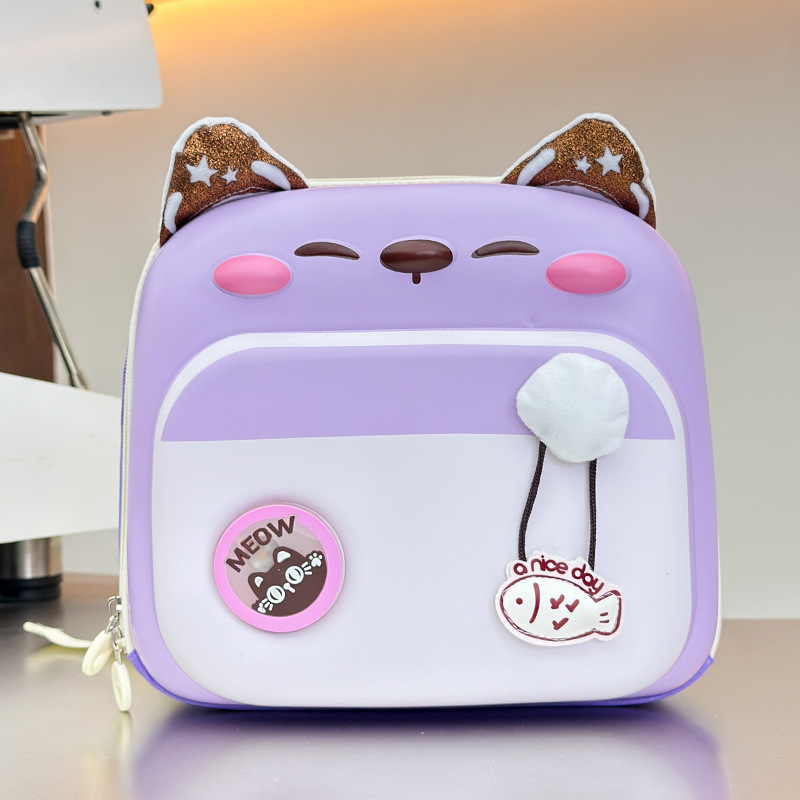 Children's hard-shell schoolbags, cartoon cat eggshell backpacks for kindergarten kids, and backpacks for boys and girls in small and medium-sized classes Application Scenario