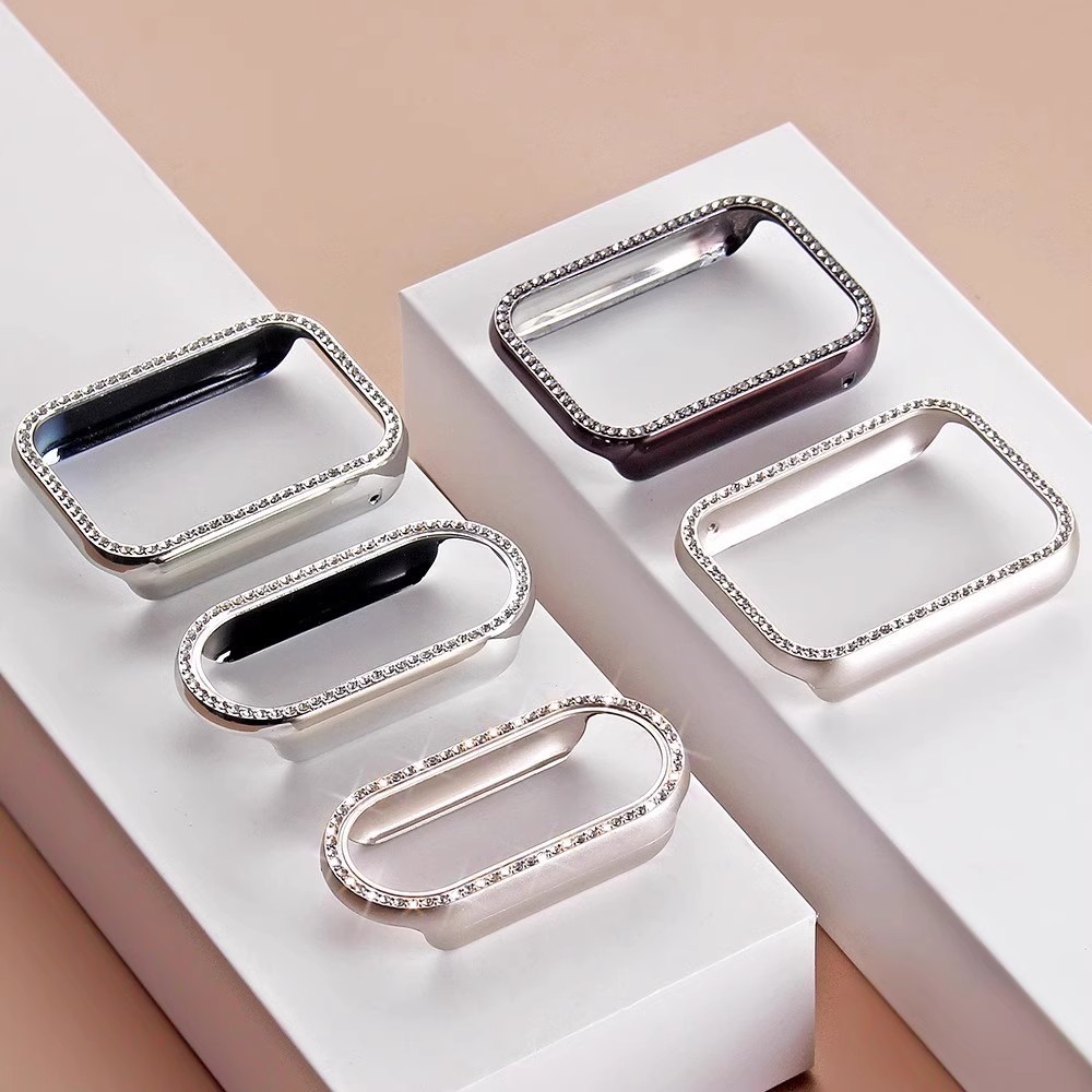 Suitable for Xiaomi Band 10 protective case xiao Mi 8/9 Watch 8/9 Pro protective case PC single diamond skeleton watch Specification drawing