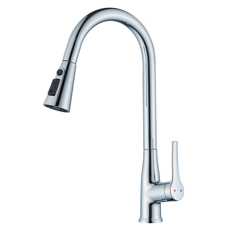 Liya household kitchen pull-out hot and cold water faucet, sink, splash-proof faucet, adjustable faucet Item Picture