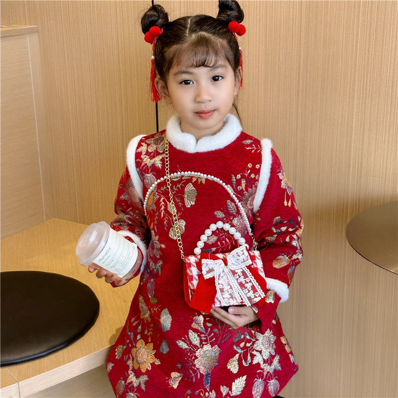 New Year red envelopes for children and babies, children's cartoon lucky money bags, fashionable and stylish girl princess handbags, crossbody bags Specification drawing