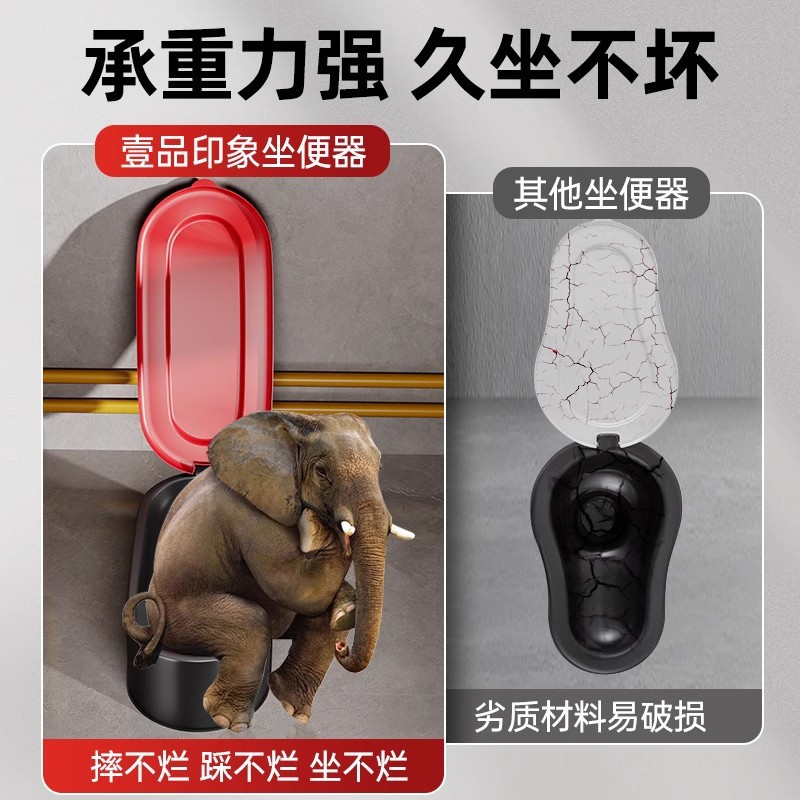 Temporary toilet, special for decoration, simple disposable flushable plastic toilet for construction site, can be used for large toilets Specification drawing