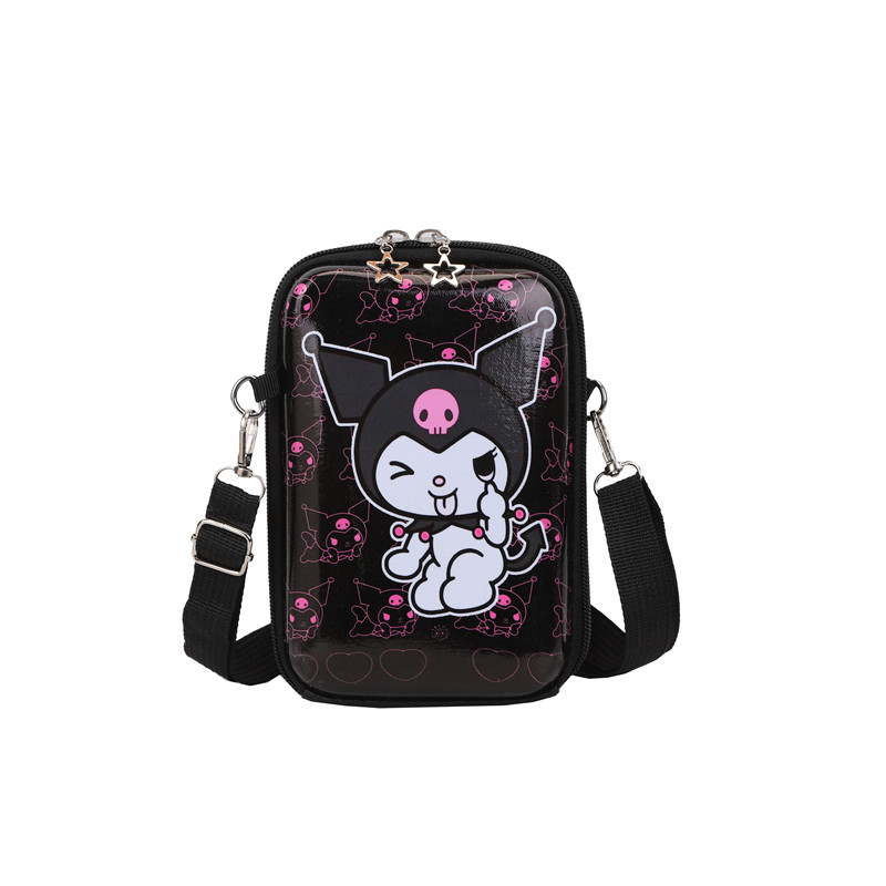 Korean style popular cartoon cute children's coin purse 2024 Stylish mobile phone bag teenage girl crossbody small square bag Item Picture