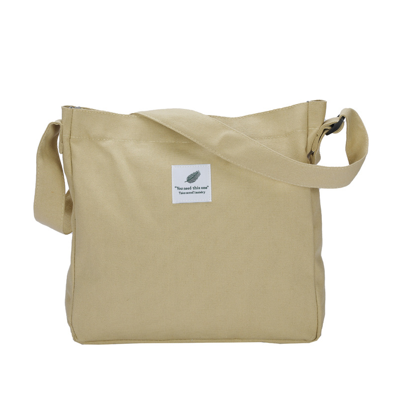 Large-capacity, fashionable and simple canvas bag, 2025 new style, casual and artistic shopping bag, versatile, shoulder crossbody bag Item Picture