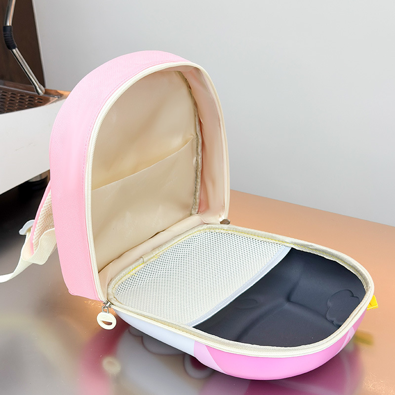 New cute cartoon backpacks for boys and girls, milk tea cups, little rabbit babies, small schoolbags, eggshell children's backpacks Specification drawing