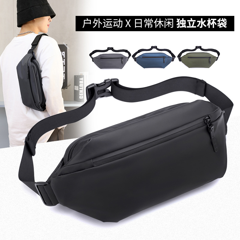 Factory direct sales of new outdoor casual waist bags, men's single-shoulder crossbody bags, multi-functional waterproof chest bags, exclusively for cross-border supply full figure
