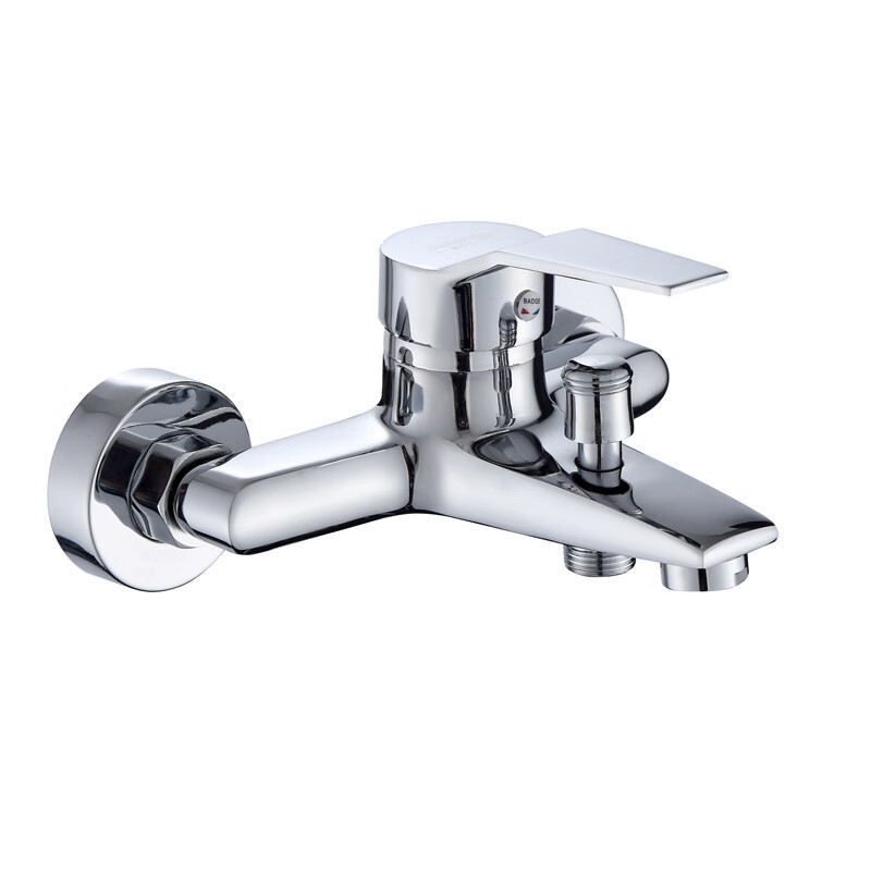 All-copper shower faucet, hot and cold water mixing valve, bathroom showerhead, shower head set, three-in-one mixing valve, bathtub faucet Item Picture