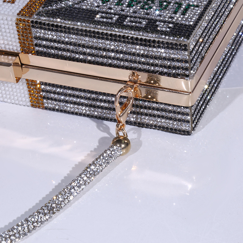 New evening bag chain, high-brightness acrylic bag chain, lobster buckle, diamond wallet chain, handle accessory Item Picture