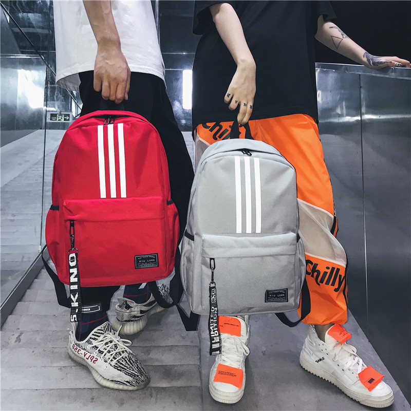 2021 New style backpacks for men, large-capacity couple backpacks, college and high school student schoolbags, campus travel trend double backpacks full figure
