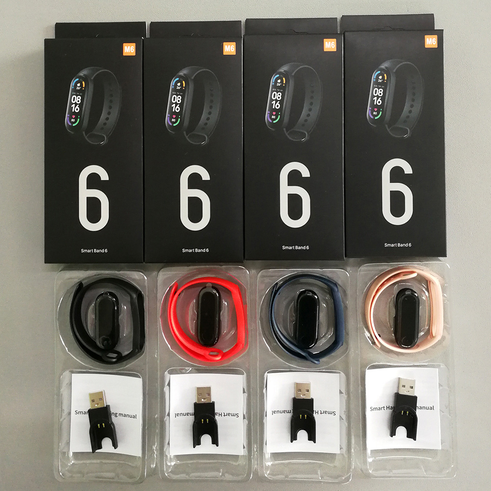 M6 Smart Bracelet Heart Rate, Blood Pressure, Bluetooth step Counting, Music, weather, Sleep Monitoring, Cross-border m6 Smart Sports bracelet details Picture