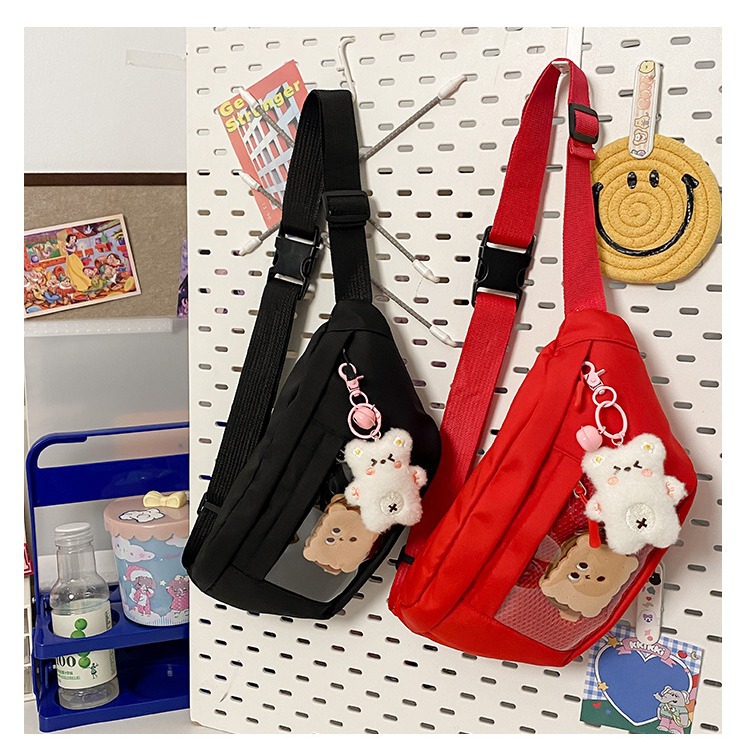 Japanese-style Instagram niche chest bags are selling well. Simple and versatile solid-color crossbody bags and Instagram student fresh single-shoulder bags are also selling well details Picture