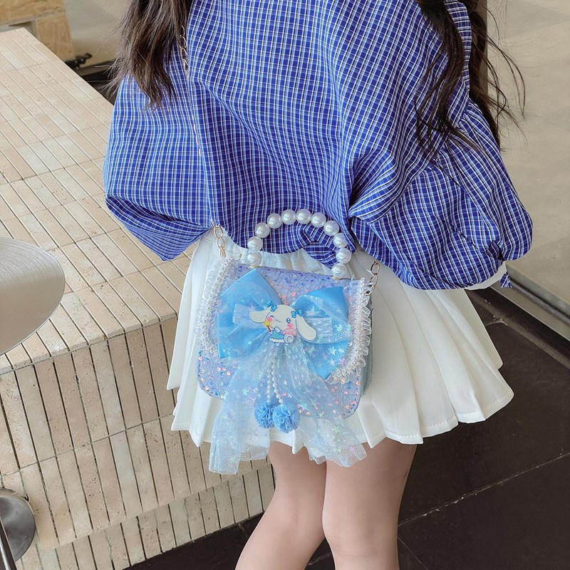 New girls' small bag, children's fashionable and trendy single-shoulder crossbody bag, cute cartoon mini handbag for little girls Specification drawing