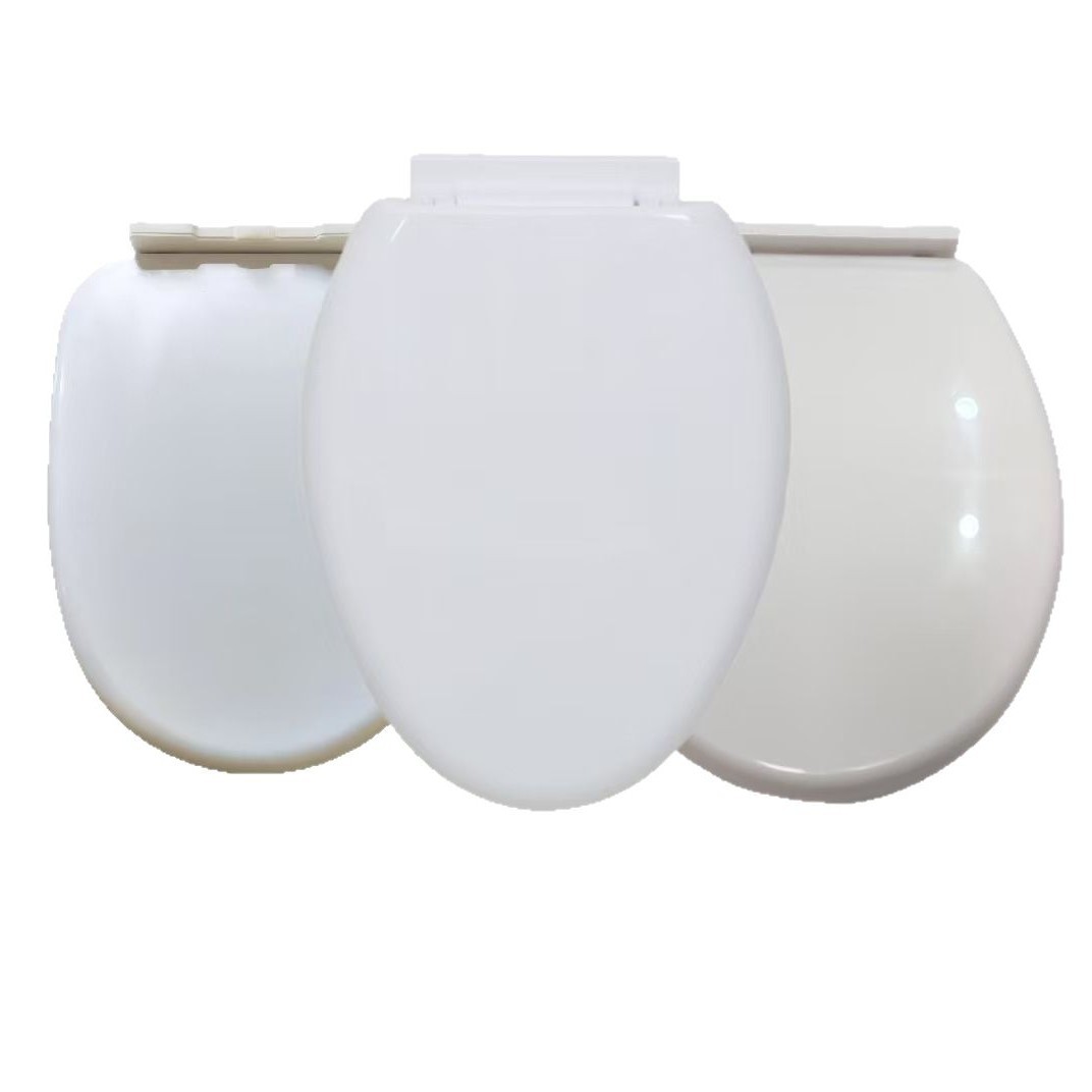 The toilet seat cover is thickened, pressure-resistant, and can be installed in O, U, and V shapes on top and bottom Item Picture