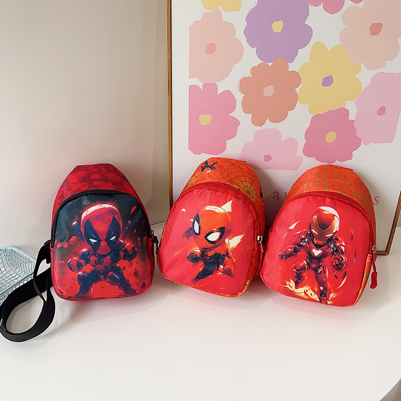Wholesale children's small bags, cartoon puppies, boys' cool chest bags and waist bags, infants and babies, girls' crossbody bags, trendy Specification drawing