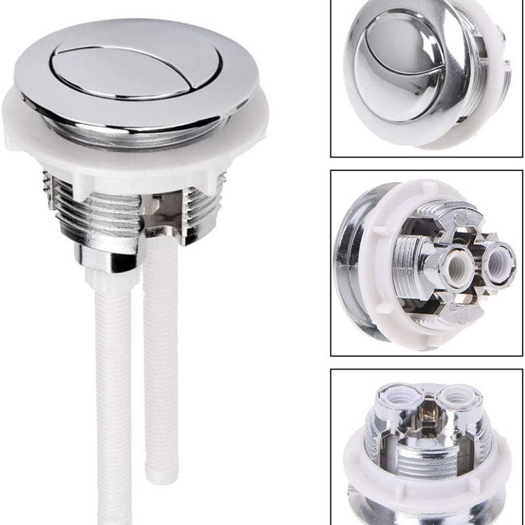 Cross-border toilet tank button 38mm double-key switch circular valve stem button water-saving toilet bathroom accessories Application Scenario