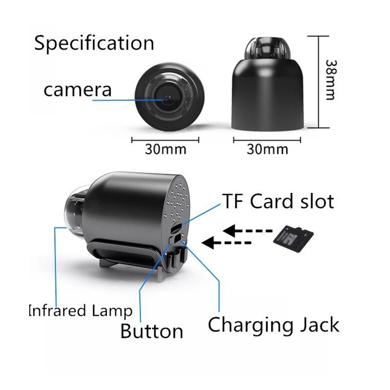 X5 high-definition wireless WIFI camera, cross-border exclusive night vision camera, home X5 camera full figure