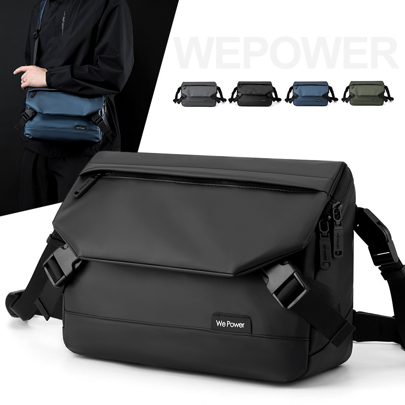 wepower's new minimalist men's crossbody bag, outdoor functional single-shoulder bag, large-capacity trendy men's bag and messenger bag full figure