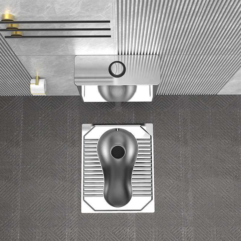Customized prison squat toilet, school prison toilet, detention center with S-shaped anti-odor 304 stainless steel squat toilet Specification drawing