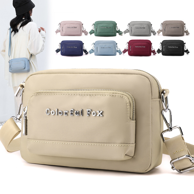 Colorful Fox's new summer women's single-shoulder bag is fashionable, simple, multi-layered casual bag and versatile mobile phone crossbody bag full figure