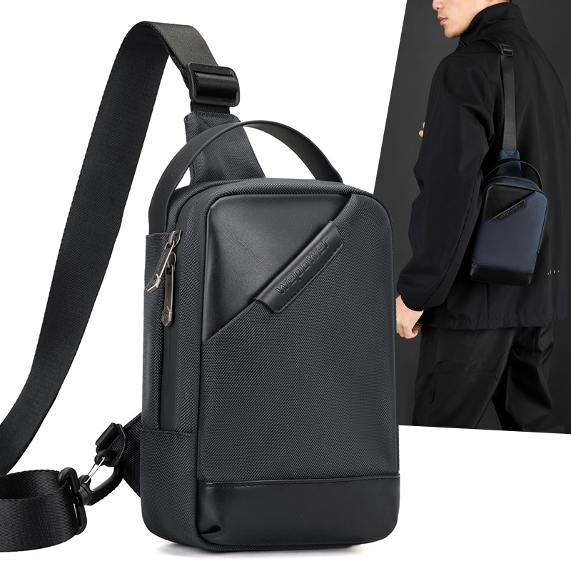 WEPOWER's new men's crossbody bag, a fashionable hand-held crossbody bag, is a casual multi-functional water-resistant chest bag full figure
