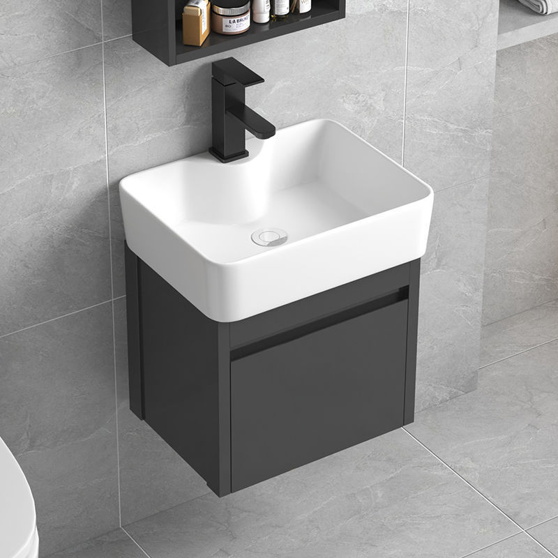 Bathroom cabinet, small-sized bathroom washbasin, washbasin combination, ceramic integrated washbasin, balcony, space, simple and new Item Picture