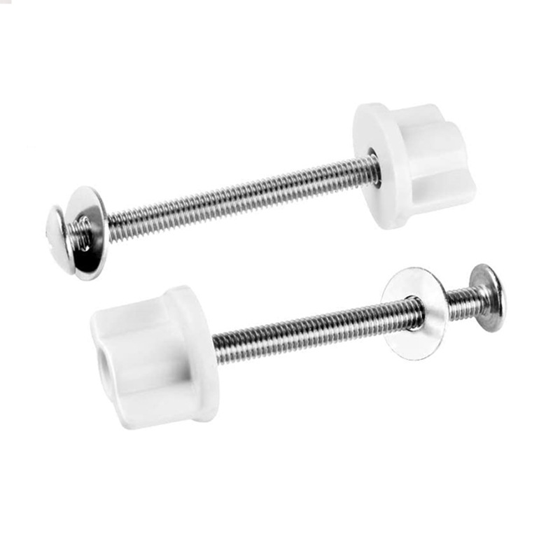 Loosen the screws of the toilet seat cover, install the top nut, screw, hinge bolt of the toilet seat fixing device, 304 Item Picture