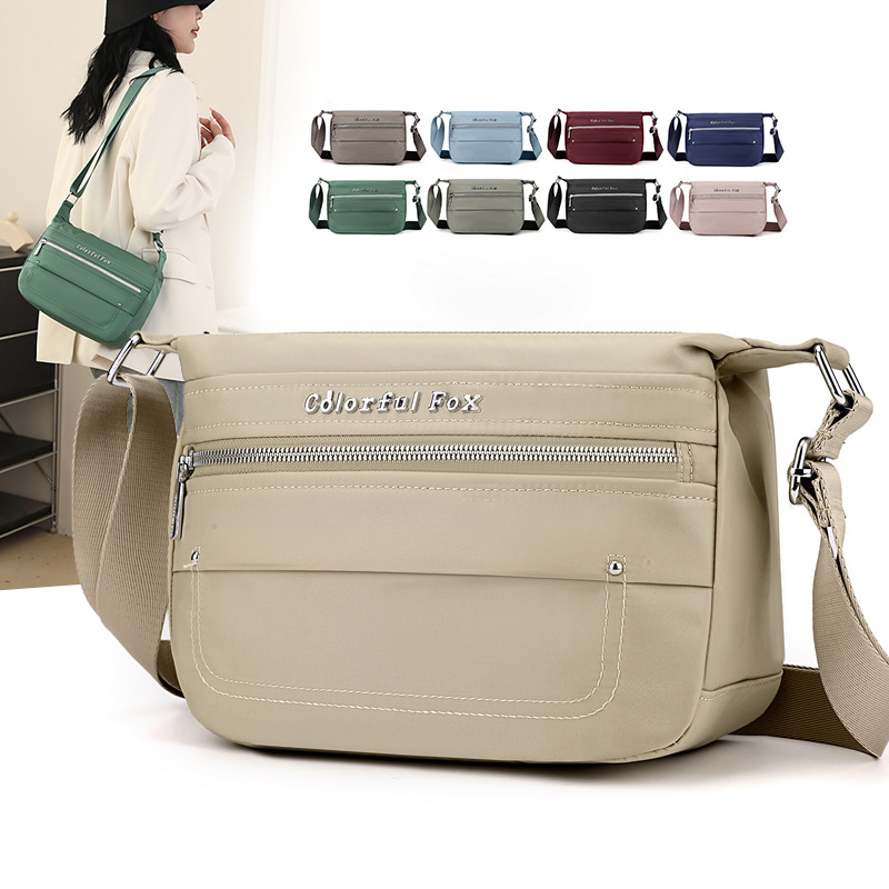 Colorful Fox's new versatile women's single-shoulder bag, large-capacity commuter bag, Korean style trendy and simple crossbody bag full figure