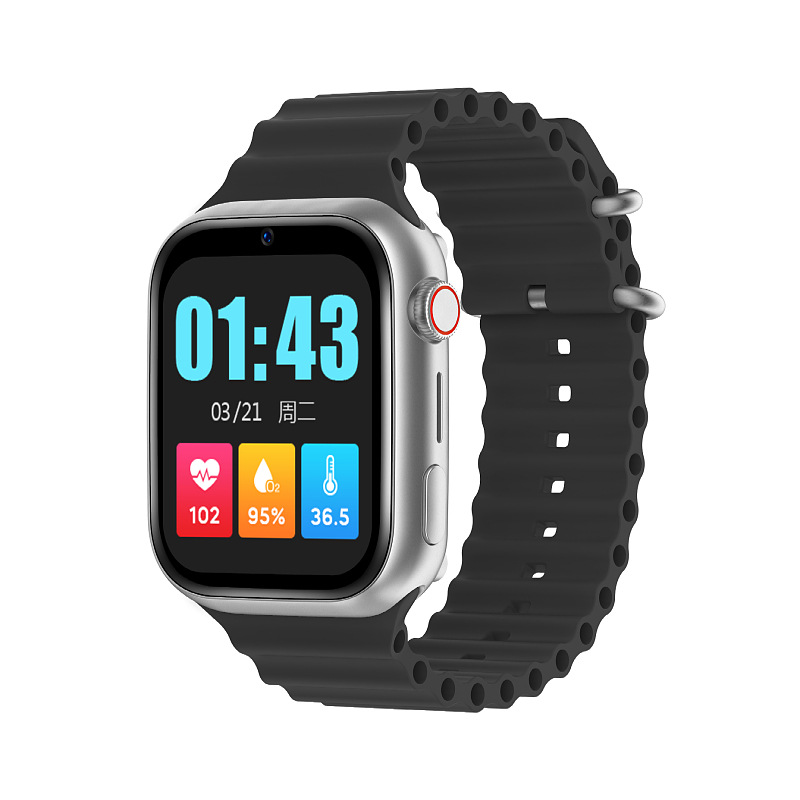 5g elderly smartwatch with gps positioning, preventing the elderly from getting lost and falling, intelligent health measurement of heart rate, blood pressure and body temperature Item Picture