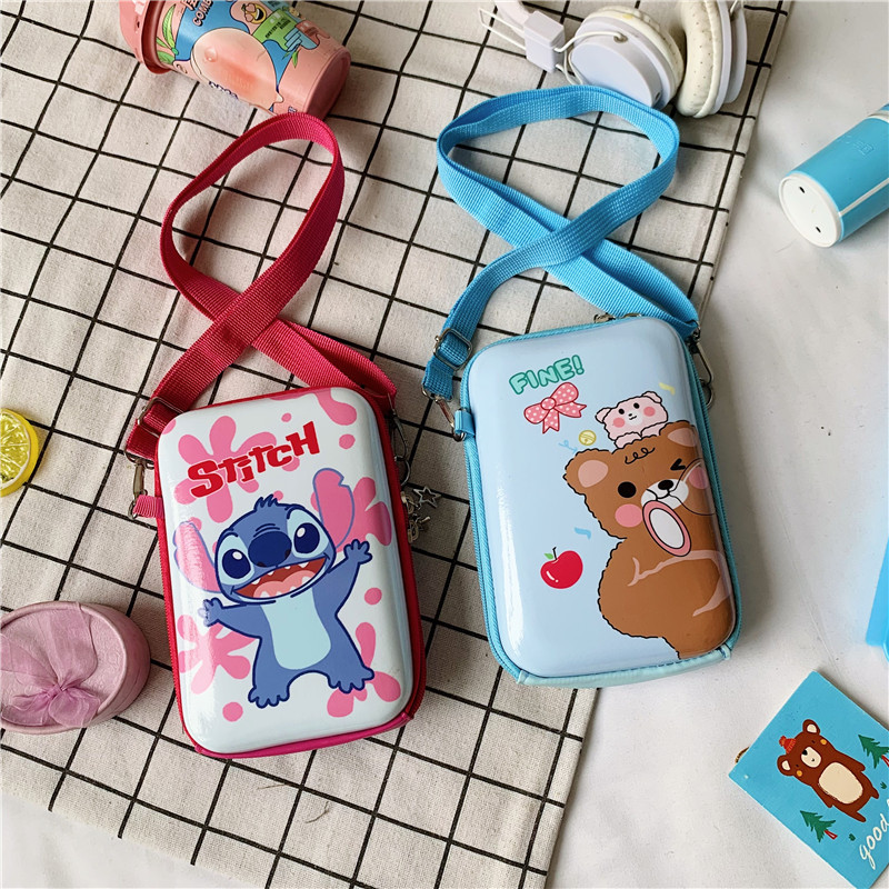 New coin purse hard shell box bag, cute girl crossbody bag, casual mobile phone bag for going out, parent-child and children's bag full figure