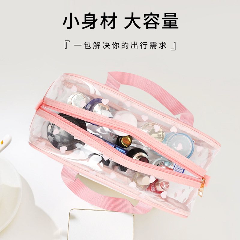 Transparent toiletry bag, pvc finishing, bath and cosmetics bag, outdoor travel storage toiletry bag, waterproof bag, storage bag Application Scenario