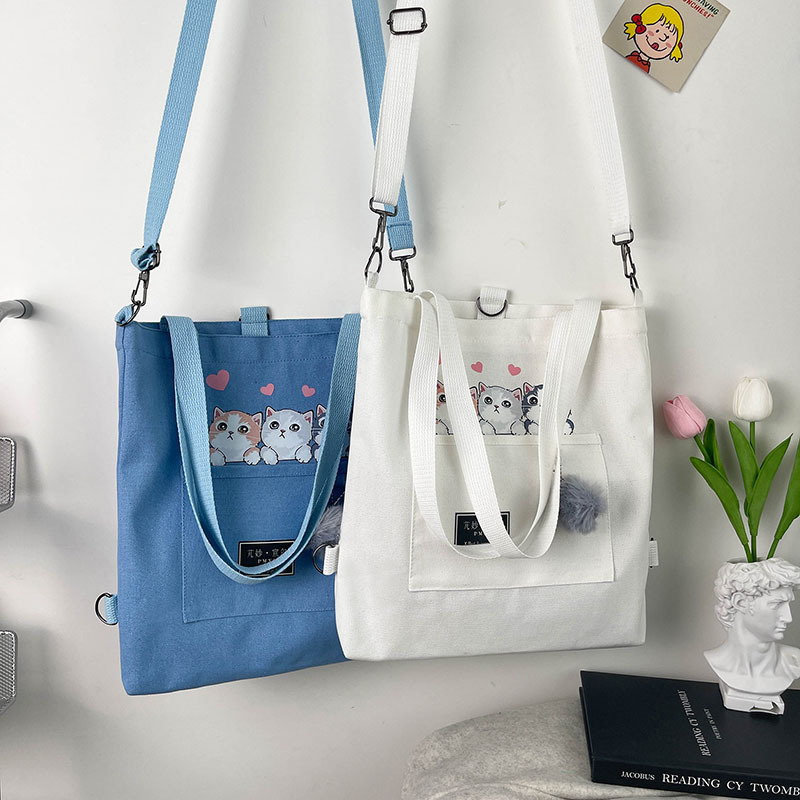 Large-capacity canvas bag 2024 new style fashionable and trendy student class bag, Korean-style simple tutorial bag, one-piece consignment details Picture