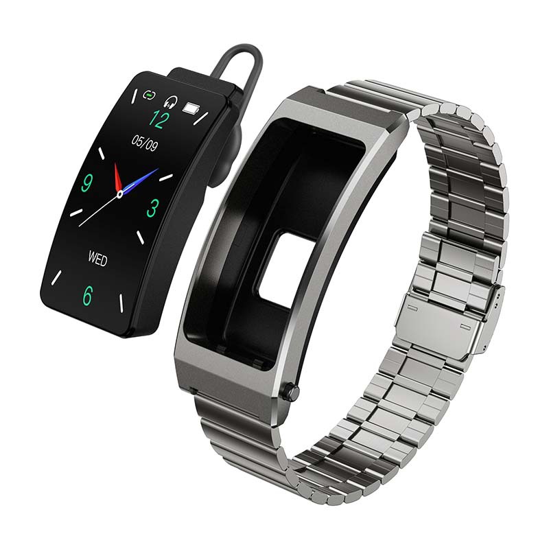 The K13S smart call bracelet can be connected via single Bluetooth for audio, music listening and call delivery full figure