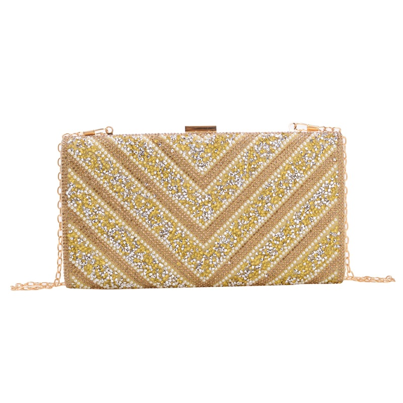 2025 Cross-border new dinner bag, European and American women's handbag, diamond-encrusted banquet clutch, evening dress bag, women's bag Item Picture