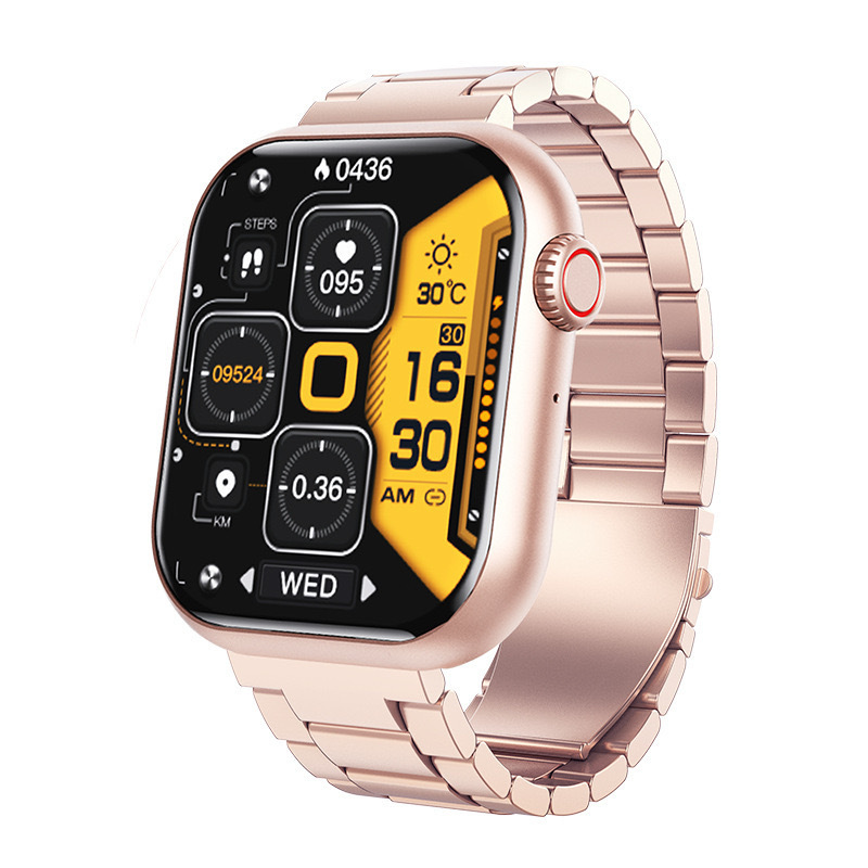 F57 Cross-border Sports Watch: 1.9-inch large screen Bluetooth call voice assistant for monitoring heart rate and blood sugar smartwatch details Picture