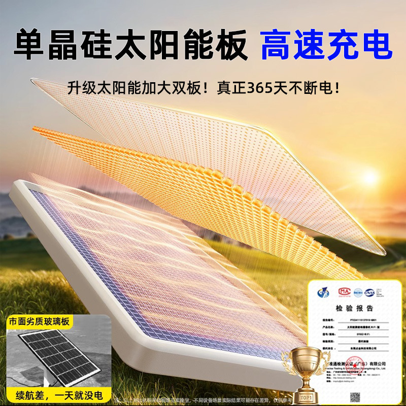 Solar-powered camera monitor, 360-degree outdoor coverage without blind spots, remote 4G direct sales for mobile phones without power or network Application Scenario