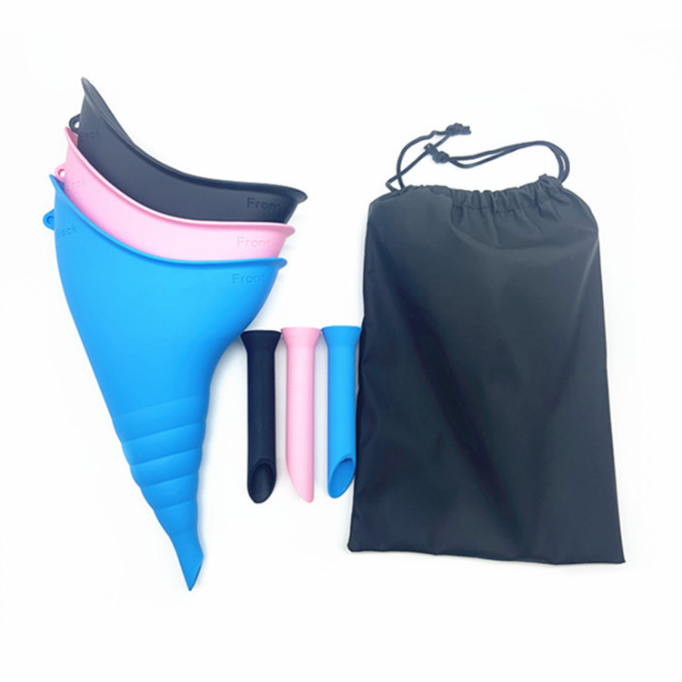 The new silicone urinal for women is a foldable and convenient emergency urination tool for outdoor travel full figure