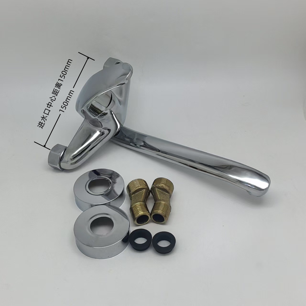 Two-hole concealed installation of Jishi Duo mixed water kitchen balcony faucet, wall-mounted concealed installation of cold and hot sink faucet manufacturer details Picture