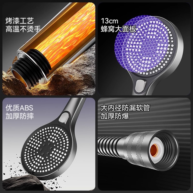 The new best-selling pressurized showerhead features an extremely powerful panel and a large water output. It is suitable for bathing, sun-drying, and shower rooms Application Scenario