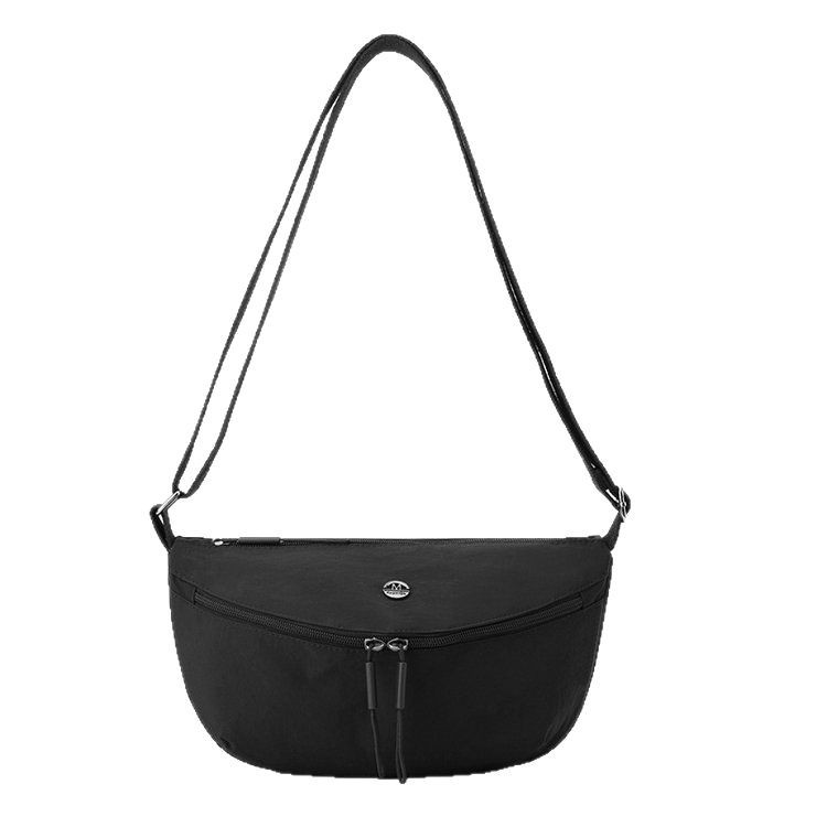 New single-shoulder bag, women's commuter crossbody bag, fashionable small bag, waterproof chest bag, simple nylon fabric bag, versatile dumpling bag Item Picture