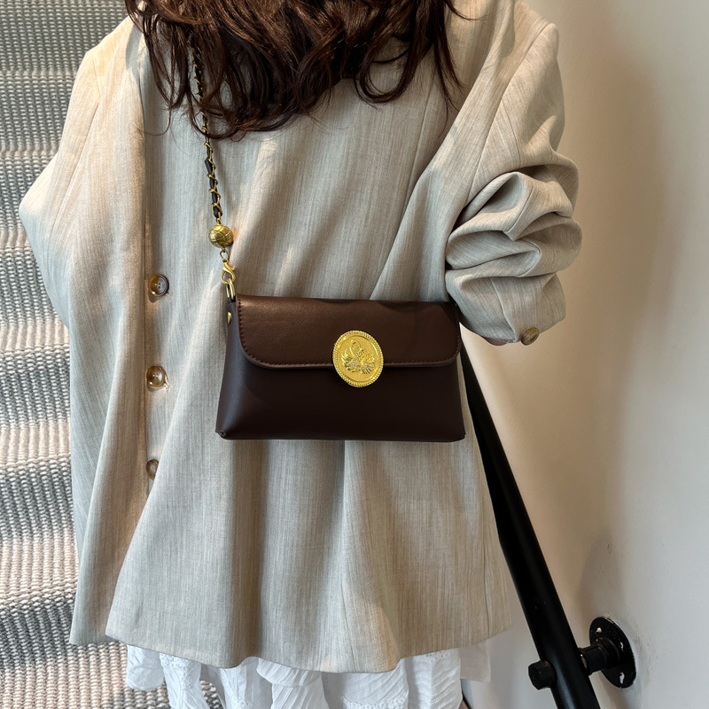 Fashionable and trendy small square bag 2025 new style versatile solid color crossbody bag Korean version commuting and shopping single-shoulder bag for women's delivery Specification drawing