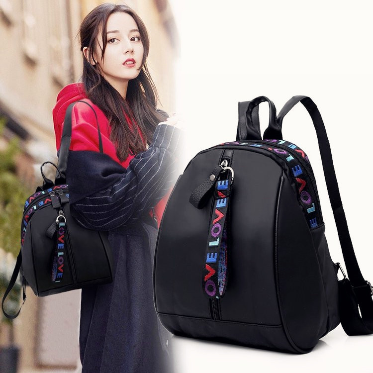 Trendy new 2021 Autumn collection: European and American fashion Oxford fabric women's double-shoulder student bag, personalized and fashionable full figure