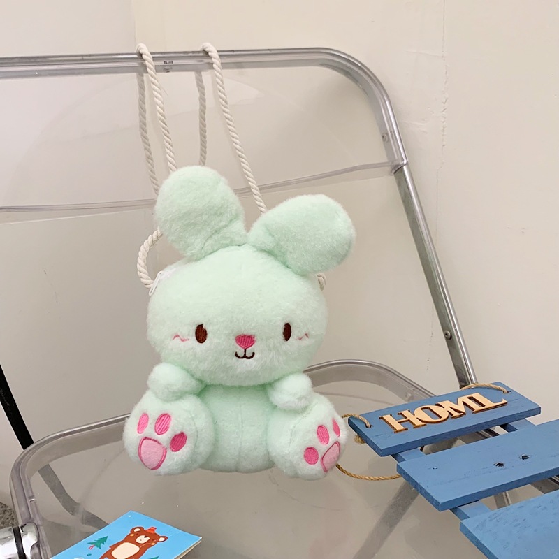 Wholesale of new and popular children's coin purges for girls, featuring cute cartoon plush rabbit bags and single-shoulder crossbody plush toy bags Application Scenario