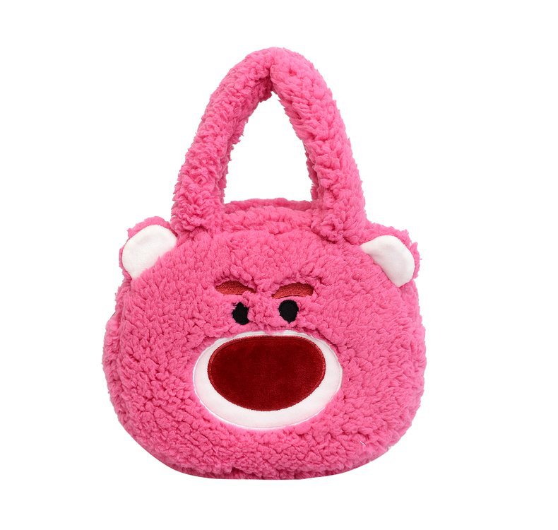 2022 New Cute Children's plush bag, Korean version large capacity bear handbag, Cartoon Ugly and cute lamb plush bag Item Picture
