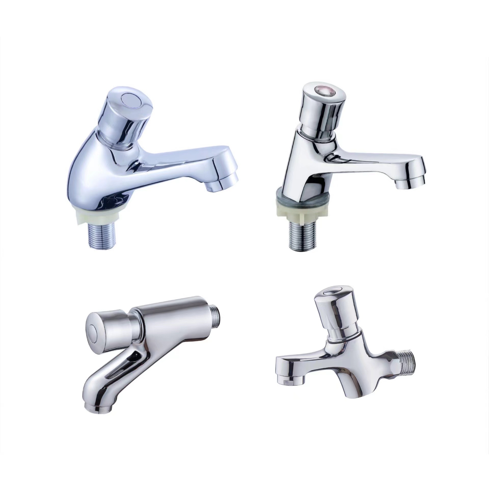 Copper washbasin press the delayed washbasin faucet, hand press the delayed faucet, public hygiene washbasin faucet full figure