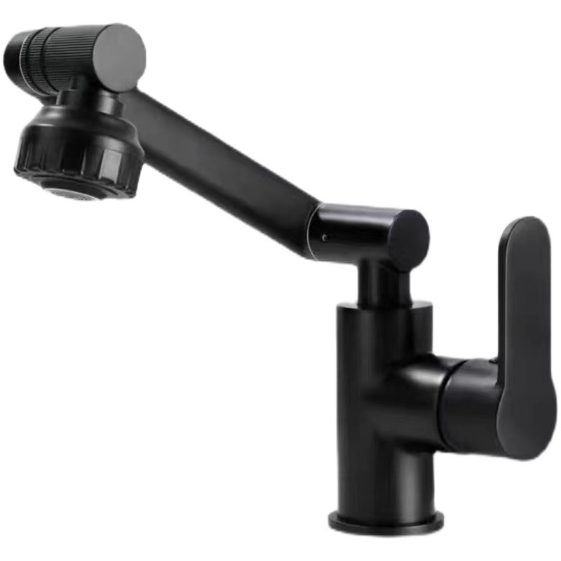All-copper household universal rotating faucet washbasin, kitchen and bathroom washbasin, cold and hot dual-purpose faucet factory Item Picture