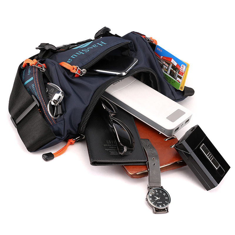 New multi-functional outdoor waist bag, men's single-shoulder crossbody bag for sports, waterproof chest bag, large-capacity waist bag for cycling and mountain climbing Application Scenario