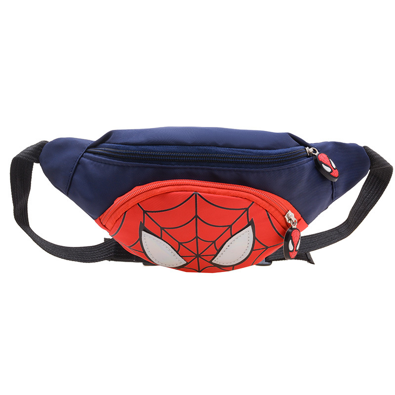 Children's Spider-Man canvas chest bag and waist bag 2023 New trendy boys' travel small backpack, personalized and fashionable children's bag Item Picture