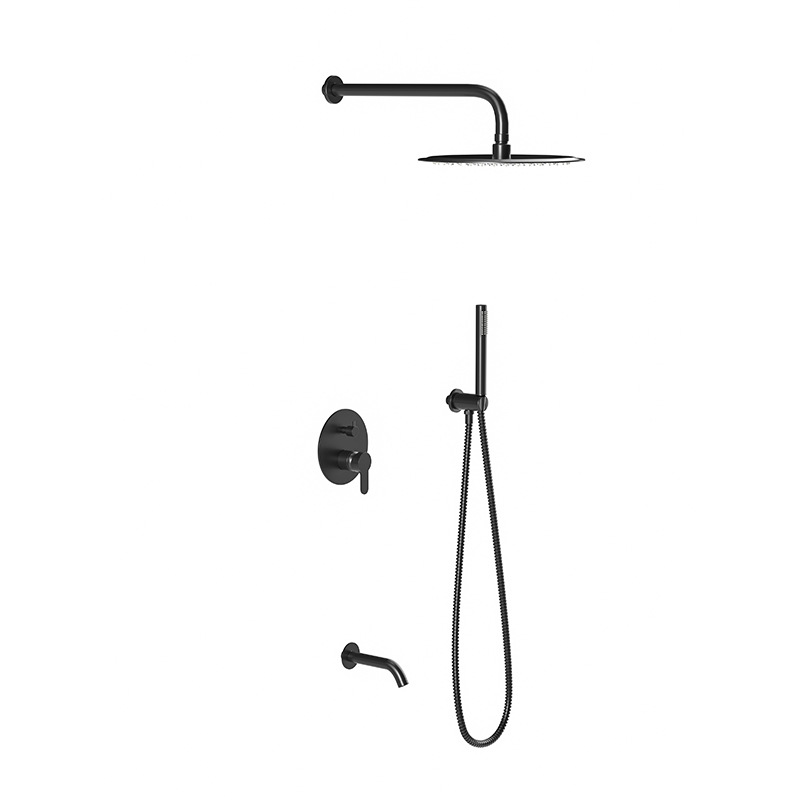 Life Ode Wall-mounted shower Head set, black bathroom shower head, household concealed shower head manufacturer wholesale Item Picture