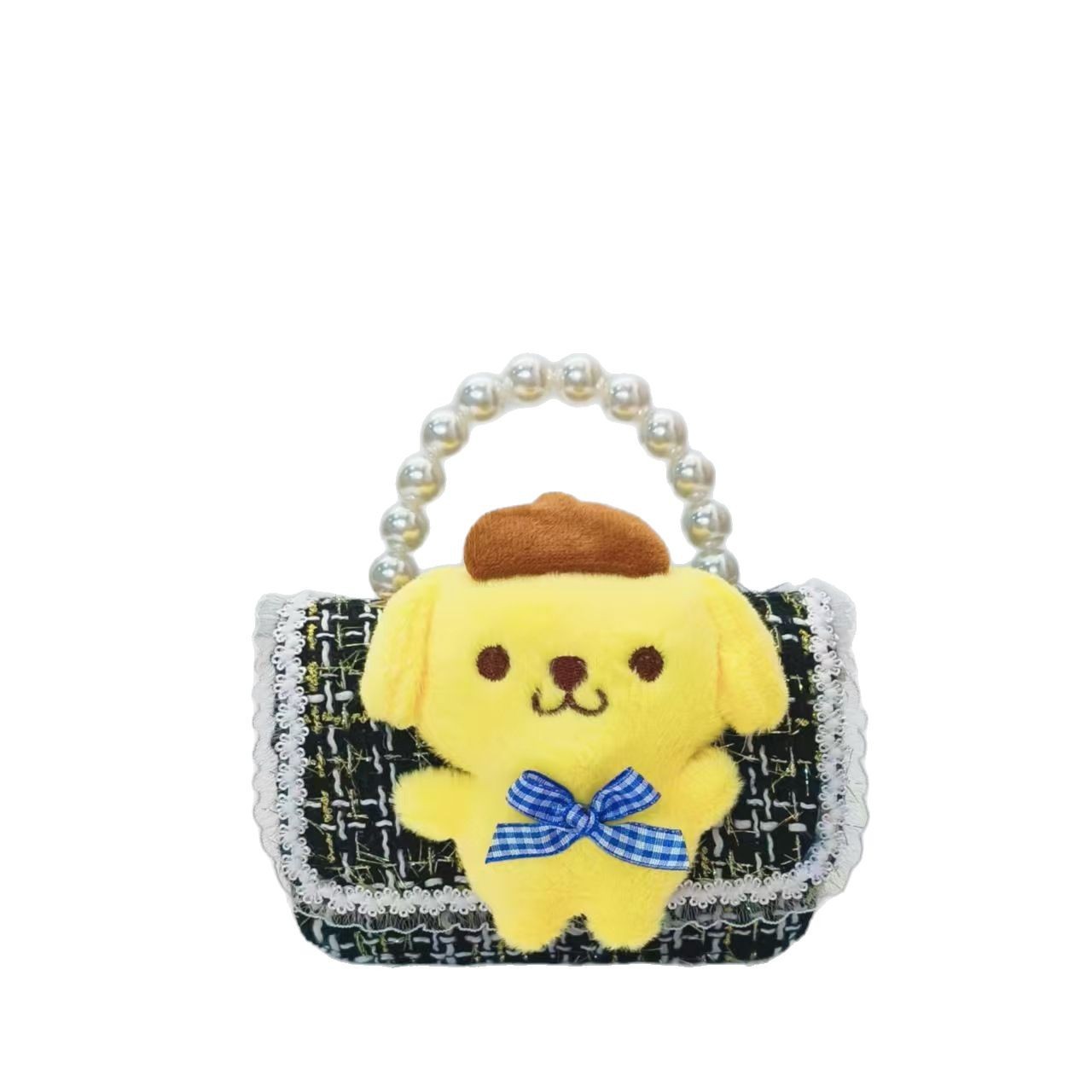 Pearl handbag, Melody Kuromi children's bag, chain bag, girls' loose change accessory bag, crossbody bag, small square bag Item Picture
